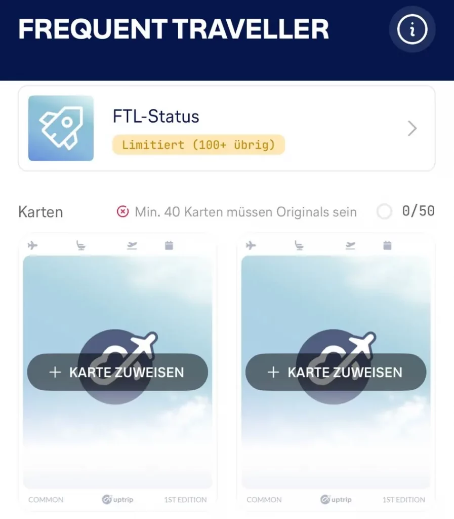 Uptrip FTL Status Kollektion