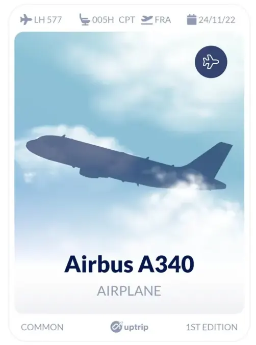 Uptrip Karte A340 unbekannt