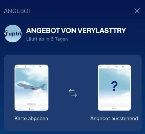 Uptrip Karte Eurowings unbekannt