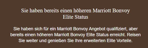 Bei bereits bestehendem Status