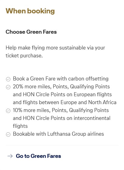 Miles & More CO2 Compensation – Green Fare