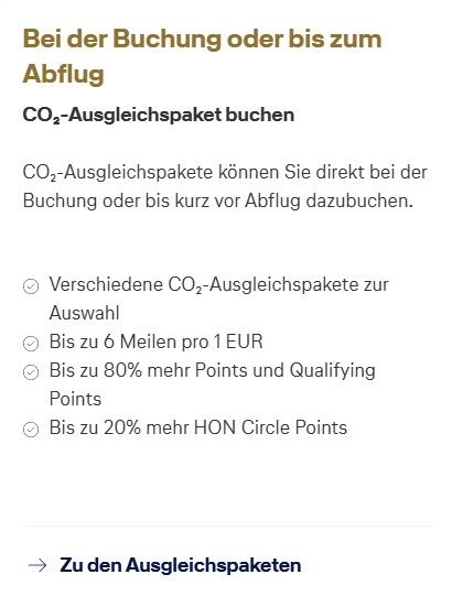 Miles & More CO2 Kompensation – Vor dem Abflug